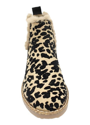 Leisure Warm Leopard Print Suede Boots Women