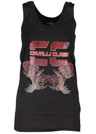 Cavalli Class Black Cotton Women Tank Top