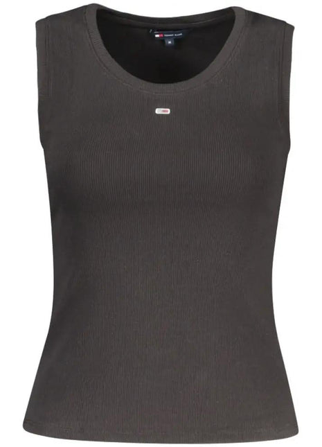Tommy Hilfiger Black Cotton Women Tank Top