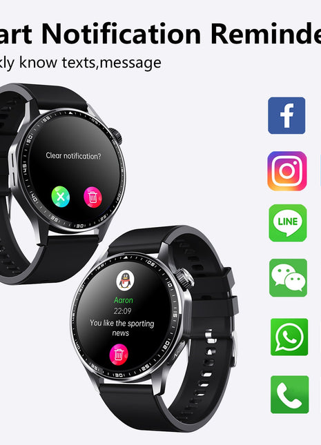 Advanced Health and Fitness Smartwatch with Tools to Manage Stress and Sleep, ECG App, SpO2, 24/7 Heart Rate