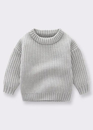 Baby Solid Color Handknit Design Quality Pullover Loose Sweater - xlchoice.com