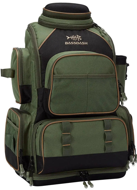 NNEOBATackle Backpack with Rain Cover Rod Holders Army Green - xlchoice.com