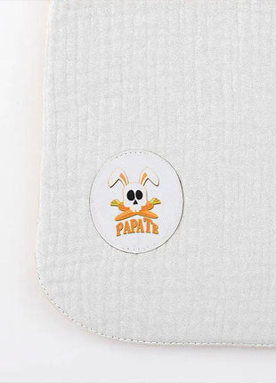 bavoir coton bio blanc papate