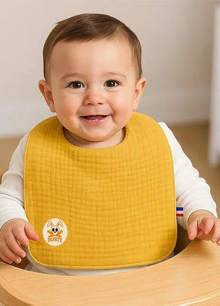 Bavoir camel en coton bio papate bebe gots