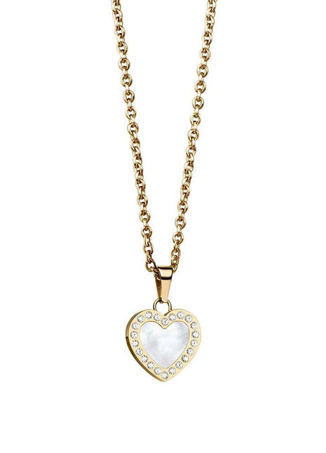 Bering Gold Stainless Steel Necklace And Earrings Set For Women - XLchoice