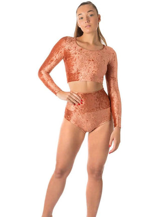 High waisted velvet pole shorts - Betty - XLchoice