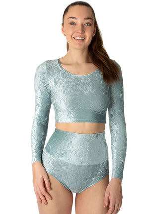 High waisted velvet pole shorts - Betty - XLchoice