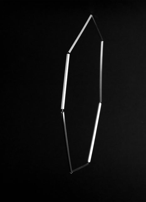 BLACK STAR Necklace – Geometric Futuristic Silver Necklace - XLchoice