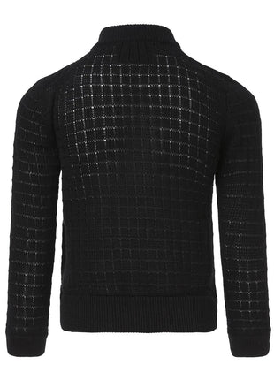 Balck Summer Cardigan with Front Buttons Fastening - XLchoice