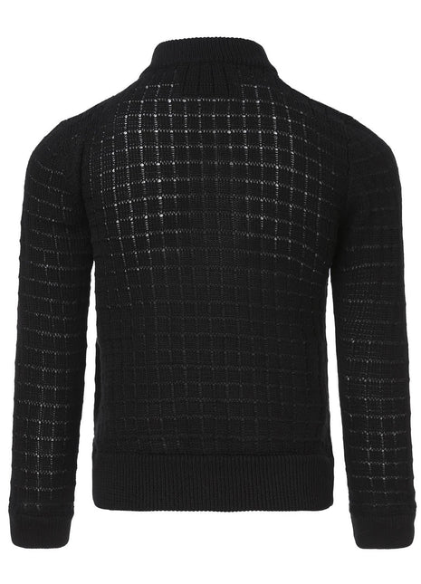 Balck Summer Cardigan with Front Buttons Fastening - XLchoice