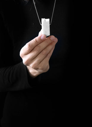 BLOCCO 55 – Carrara Marble Necklace | Handmade Statement Jewelry-4