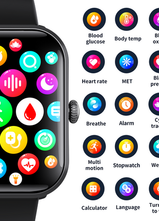 Wautton Pulse-Pro ECG Biometric Smartwatch SOS Emergency Alarm Call
