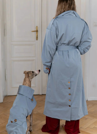 Blue Trench Coat - xlchoice.com