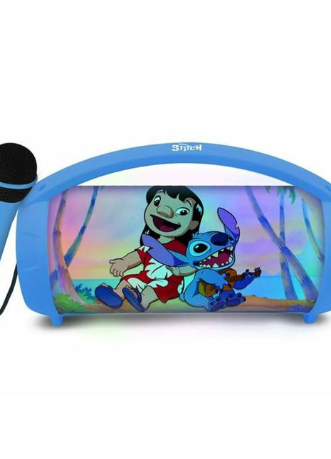 Bluetooth Speaker with Karaoke Microphone Lexibook Stitch Disney Blue - XLchoice