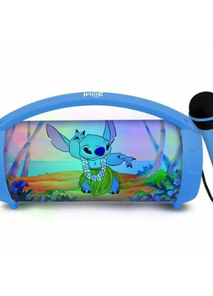 Bluetooth Speaker with Karaoke Microphone Lexibook Stitch Disney Blue - XLchoice