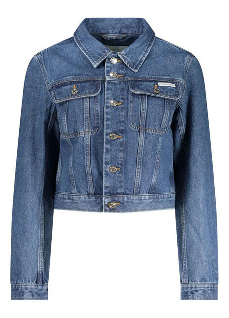 Calvin Klein Blue Denim Jacket For Women With Logo And Pockets - XLchoice