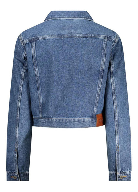 Calvin Klein Blue Denim Jacket For Women With Logo And Pockets - XLchoice