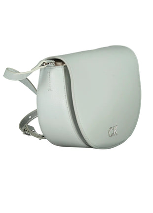 Calvin Klein blå damehåndtaske med justerbar skulderrem og CK-logo