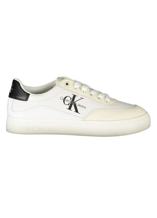 Calvin Klein White Polyurethane Women Sneaker - XLchoice.com