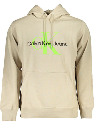 CALVIN KLEIN BEIGE SWEATSHIRT TIL HERRE UDEN LYNLÅS - XLchoice