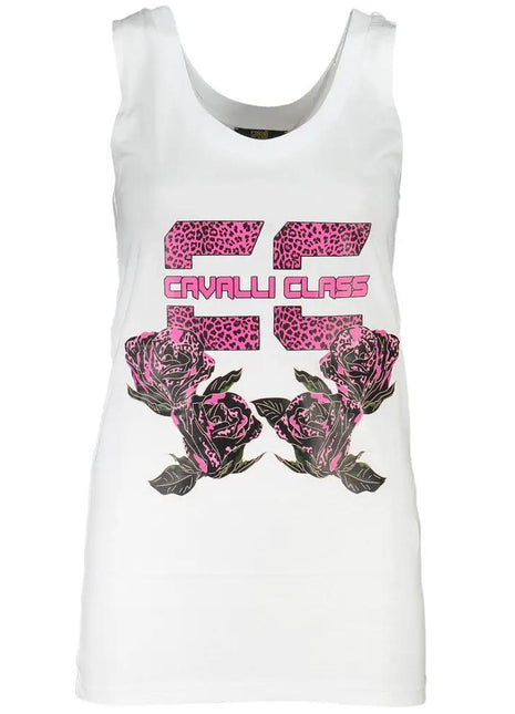 Cavalli Class Bianco Cotton Women T-Shirt