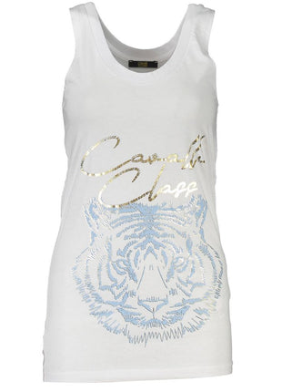 Cavalli Class White Cotton Women Tank Top - xlchoice.com