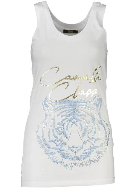 Cavalli Class White Cotton Women Tank Top - xlchoice.com