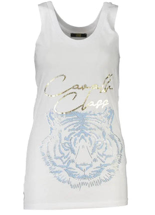 Cavalli Class White Cotton Women Tank Top - xlchoice.com