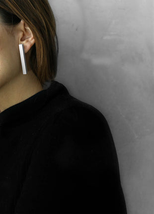COLUMN EARRINGS | Grey Concrete-2