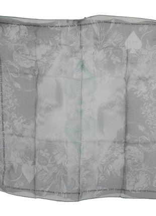 Costume National Gray Silk Shawl Foulard Wrap Scarf - XLchoice