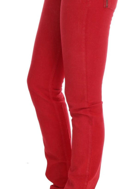 Costume National Red Cotton Stretch Slim Jeans - XLchoice