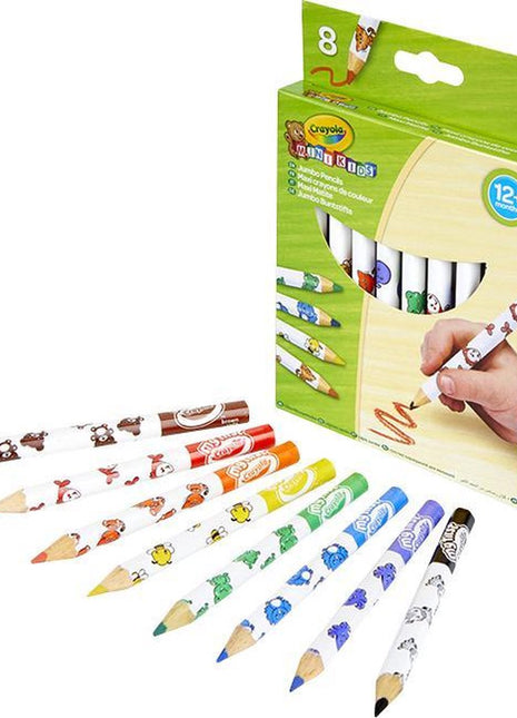 Crayola mini kids - chunky colouring pencils, 8pcs. - xlchoice.com