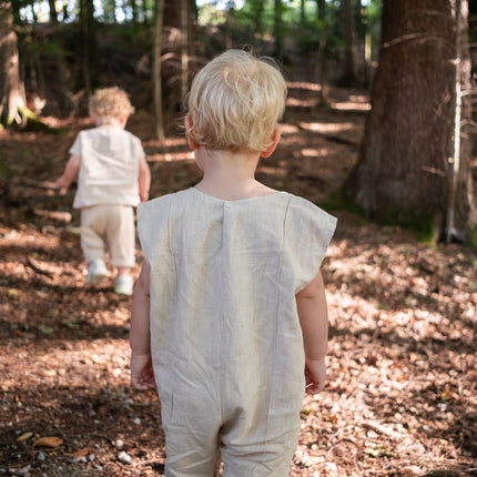 Ramie Baby/Kid Overall - Beige