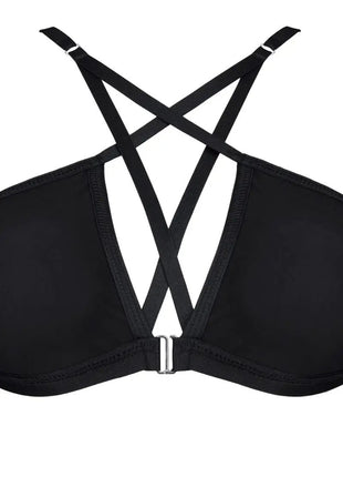 Demoniq Casilda Black Lingerie Set — Strappy Bra & Thong - xlchoice.com