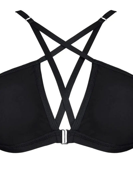 Demoniq Casilda Black Lingerie Set — Strappy Bra & Thong - xlchoice.com