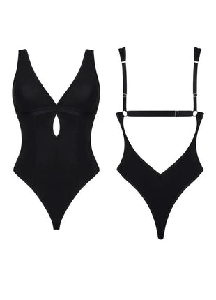 Demoniq Gracia Black Bodysuit — Form-Fitting Stretch - xlchoice.com