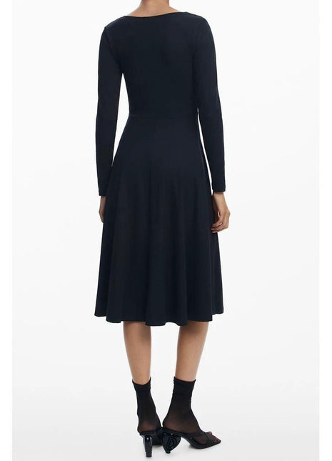 Desigual Black Cotton Women Dress - XLchoice