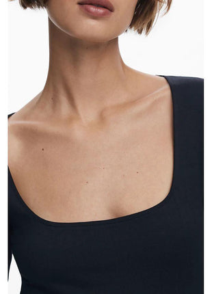 Desigual Black Cotton Women Dress - XLchoice