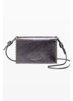 Desigual Bronzo polyurethane women wallet with bronze finish and crossbody strap