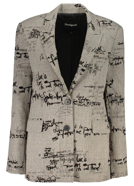 Desigual Grigio Polyester Women Jacket - XLchoice