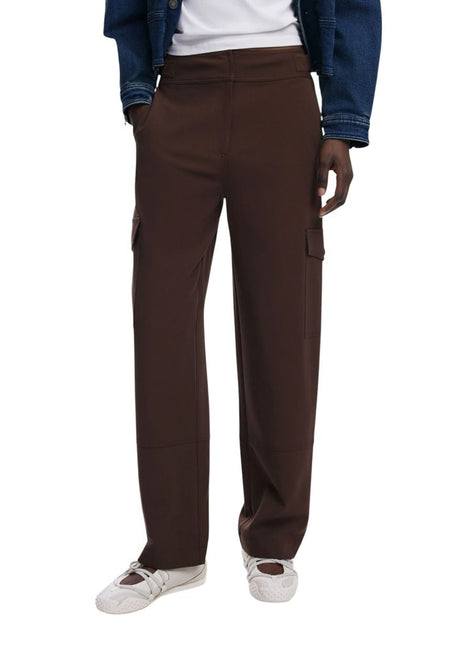 Desigual Brown Polyester Casual Pants - XLchoice