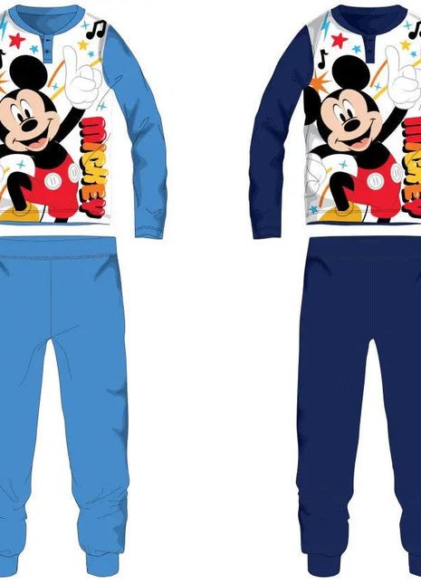 Disney Mickey Mouse bomuldsjersey-børnepysjam - mørkeblå - 104 - xlchoice.com