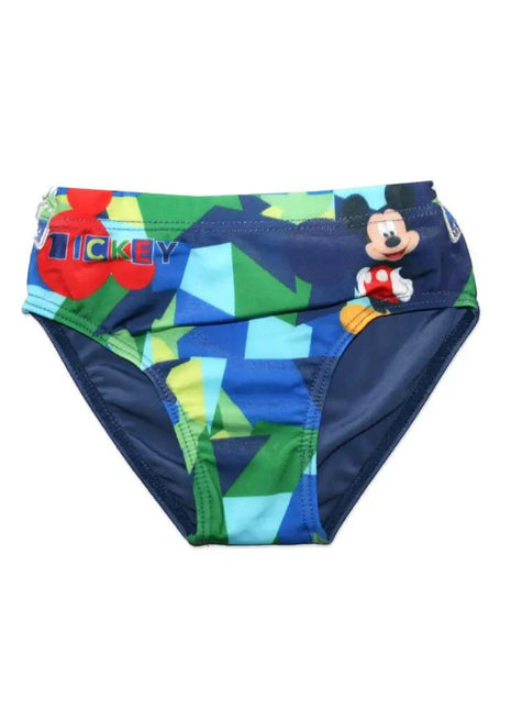 Disney Mickey Mouse swim trunks for boys - with Mickey lettering - dark blue - 116 - xlchoice.com