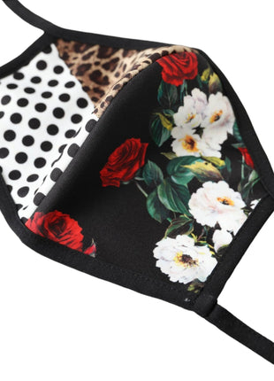 Dolce & Gabbana Multicolor Leopard Floral Elastic Ear Strap Face Mask - XLchoice