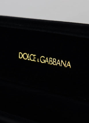 Dolce & Gabbana velvet jewelry box with gold logo on black lid