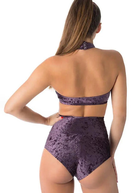 Fløjls sports-bh med halterneck – Lisette - xlchoice.com