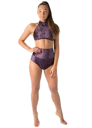Fløjls-halterneck sports-bh – Lisette - xlchoice.com