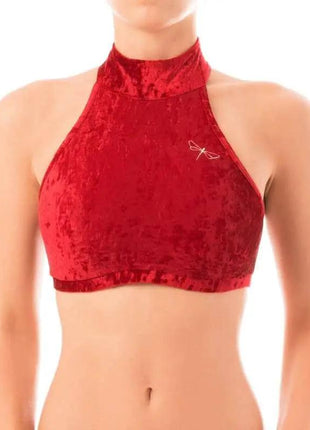 Velvet halterneck sports-bh – Lisette - xlchoice.com