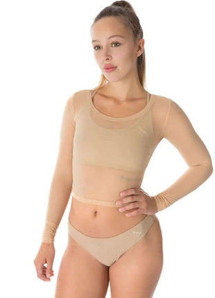 Mesh Sports Crop Top, Mesh Exercise Top – Pavi - xlchoice.com