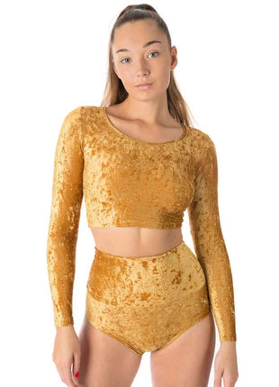 Højtaljede fløjls pole shorts - Betty - XLchoice